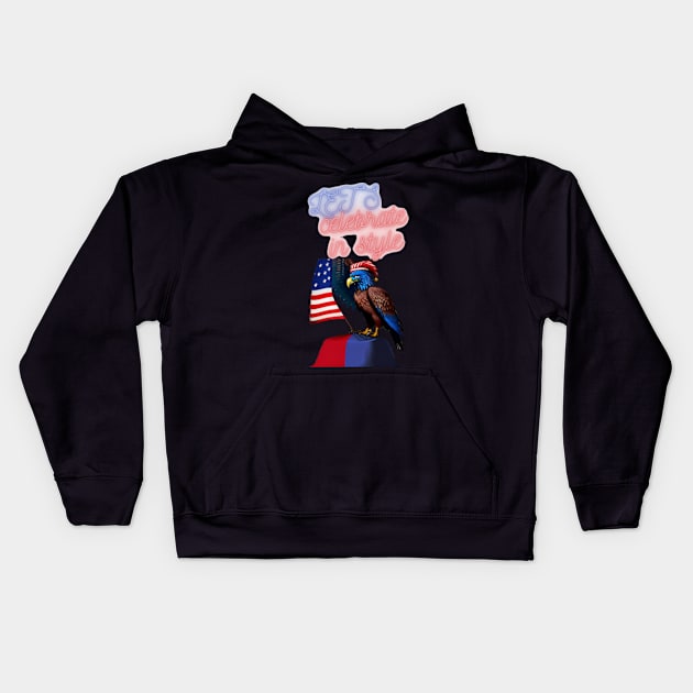 let's celebrate in style Kids Hoodie by PixelSymphony